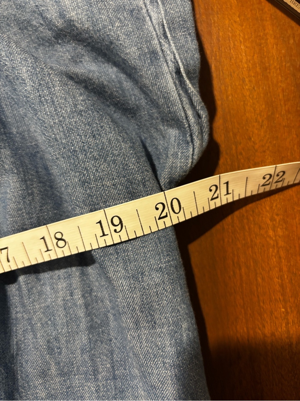 Old Navy Denim Button-Front Shirt Dress in Blue - Large Tall - Picture 6 of 6